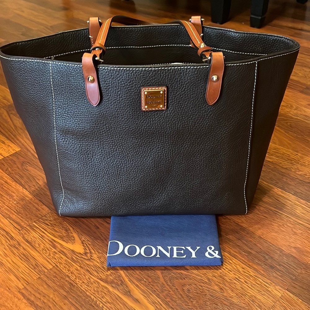 Dooney & Bourke Chocolate Pebble Tote-Medium